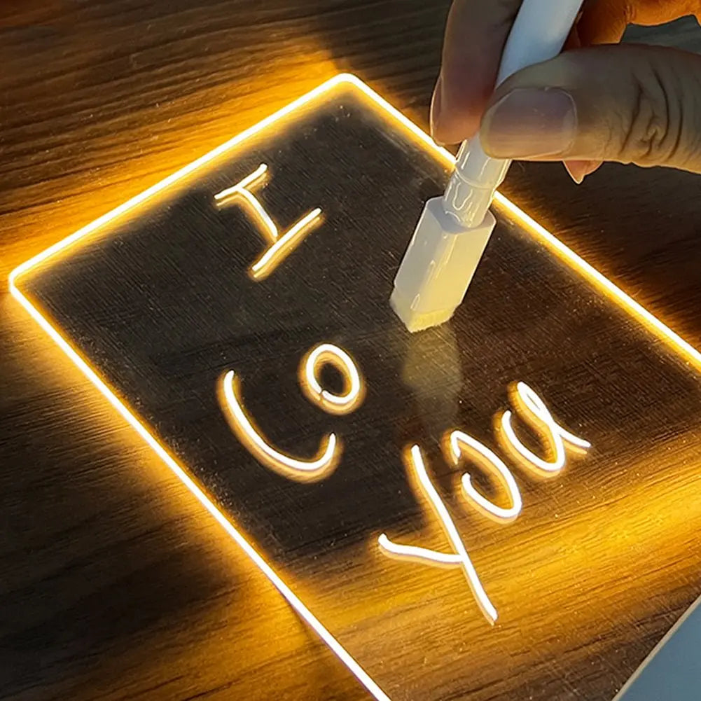 Illuminate Your Thoughts with our USB Message Board LED Night Light BloomIris